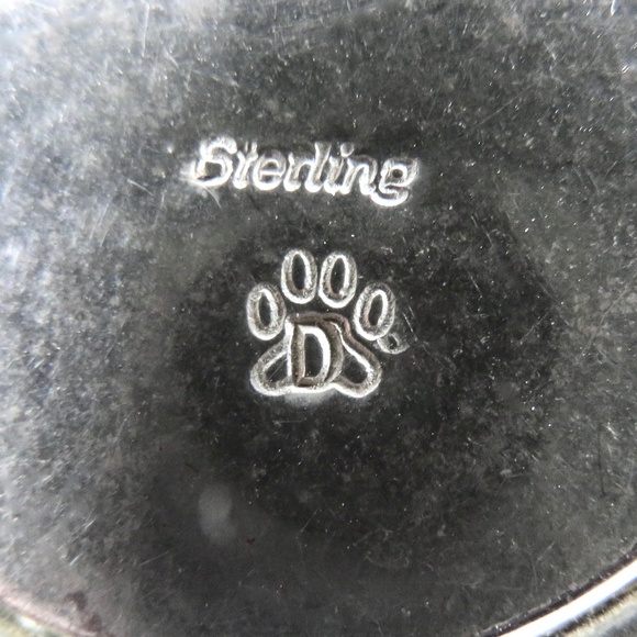 Banded Agate Pendant Necklace, Sterling, Signed - Picture 5 of 7